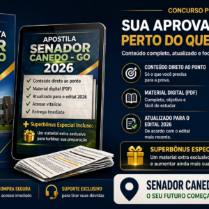 Apostila Para o Concurso de Senador Canedo - GO - 2026 – Assistente Administrativo